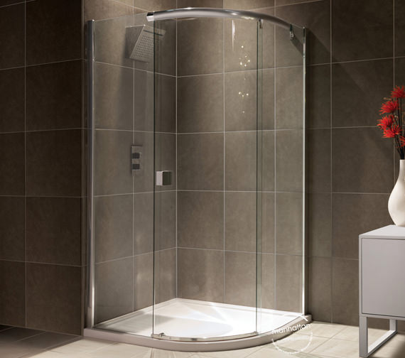 Manhattan 8 Single Door Offset Shower Quadrant 1200 x 900mm
