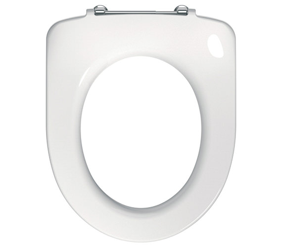 Twyford E100 Round Toilet Seat Ring With Metal Top Fix Hinge