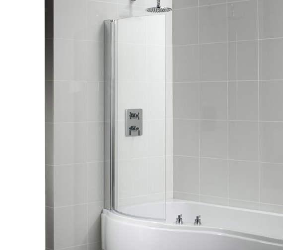 Ideal Standard Space 760 x 1420mm Curved Shower Bath Screen