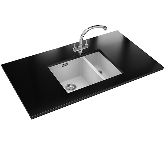 ... Sirius SID 160 Tectonite Polar White 1.5 Bowl Kitchen Undermount Sink