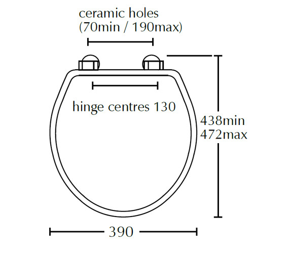 Imperial Oval Toilet Seat with Soft Close Hinge XX50008120NSB