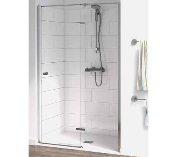 Aqualux Origin 1000mm Recess Hinge Door With Fixed Panel 1191459