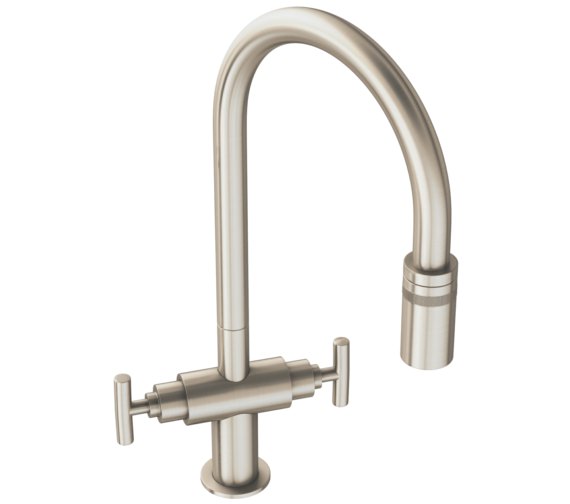 ... Avior Brushed Nickel Monobloc Pull Out Kitchen Mixer Tap AT1059
