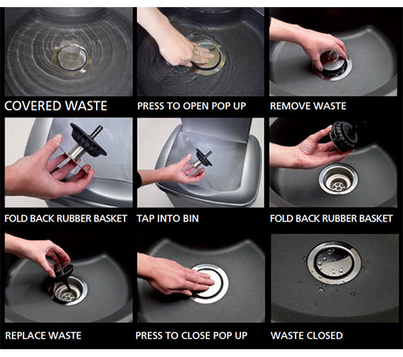 Astracast Covered PopUp Kitchen Sink Waste Chrome WK0525