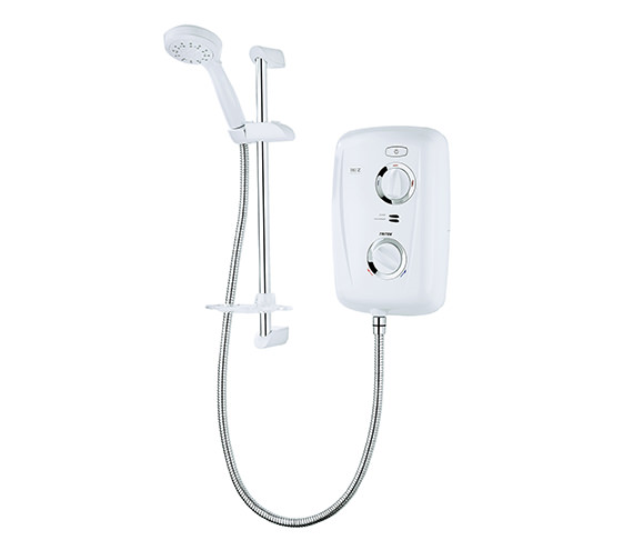 Triton T80Z Thermostatic White And Chrome Electric Shower 8.5KW