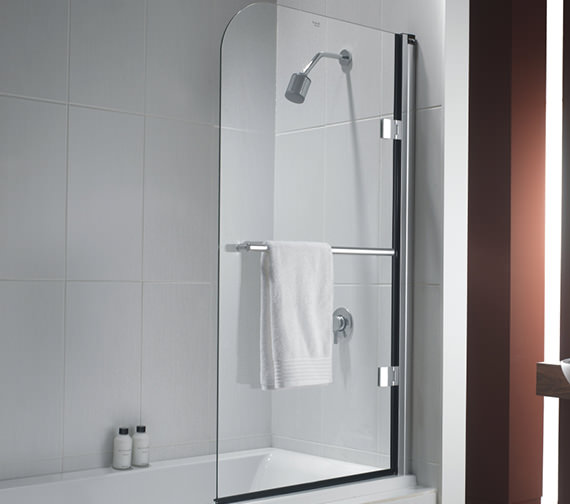 Twyford Hydr8 Radius Panel Bath Screen H82969CP
