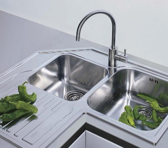 Franke Studio STX 621E Stainless Steel Corner Inset Sink 1010001045