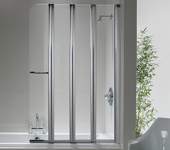 Twyford Geo6 4 Fold Bath Screen 1500 x 1000mm G61979CP