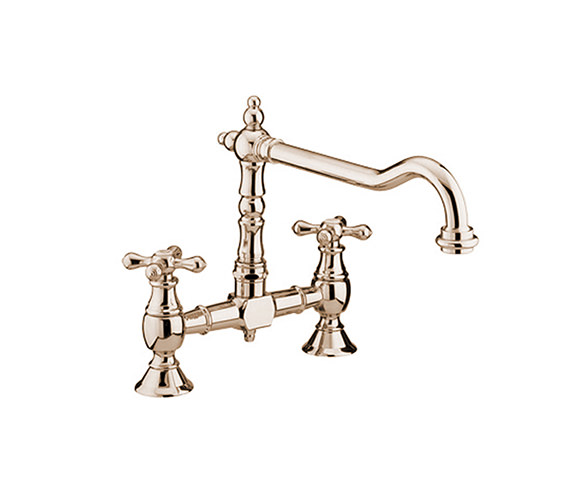 Bristan Colonial Bridge Sink Mixer Tap Brushed Nickel K BRSNK BN