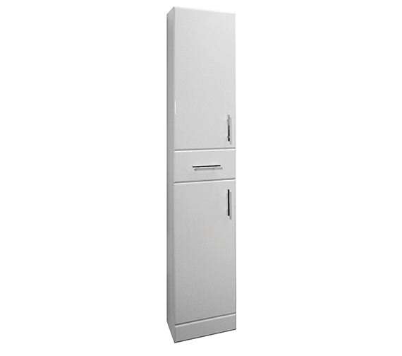 Lauren High Gloss White Tallboy Unit 350mm x 330mm VTY003