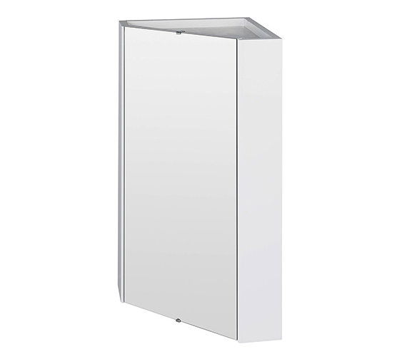 Lauren Wall Mounted Corner Mirror White NVC118