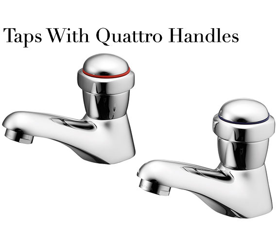 Ideal Standard Elements Pair Of Basin Pillar Taps B9852aa 9206