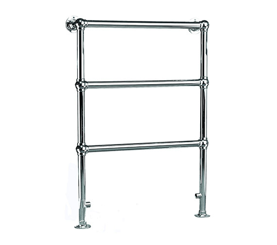 Dq Heating Ickburgh Floor Mounted 952mm High Heated Towel Rail