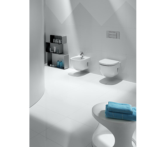 Roca Meridian-N Compact Wall Hung White Toilet Set 480mm - 346248000