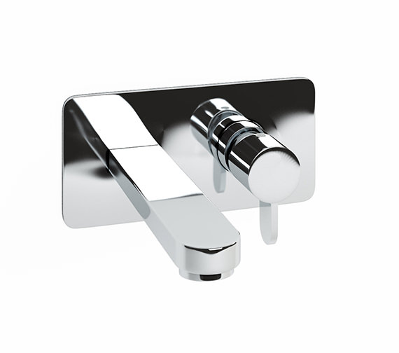 Abode Bliss Wall Mounted Chrome Basin Mixer Tap