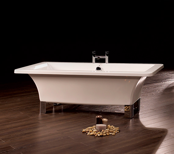Royce Morgan Clarence Freestanding White Bath 1690 x 745mm With Chrome Feet
