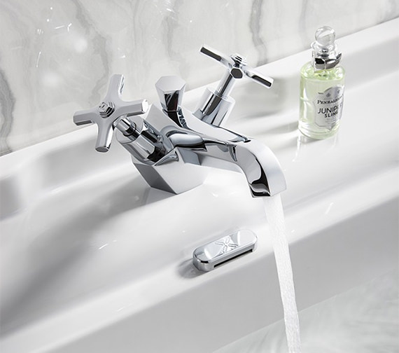 Crosswater Waldorf Chrome Monobloc Basin Mixer Tap With Pop-Up Waste