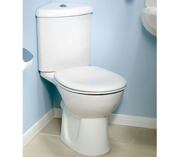 VitrA Layton White Close Coupled WC Pan With Corner Cistern And Toilet Seat