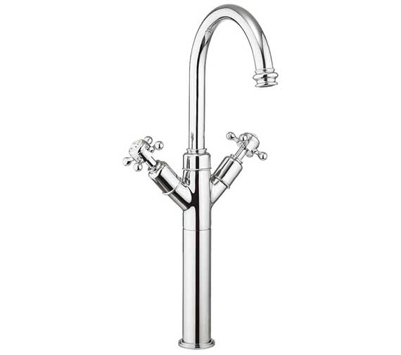 Crosswater Belgravia Tall Monobloc Chrome Basin Mixer Tap Without Pop-Up Waste