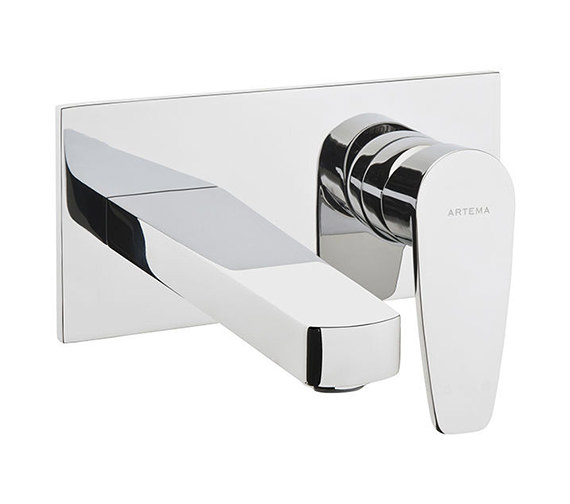 VitrA Q-Line Chrome Wall Mounted Built In Basin Mixer Tap