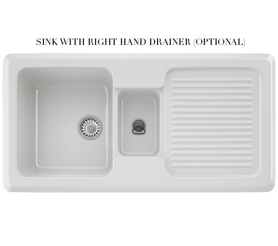 Franke V And B VBK 651 Ceramic White 1.5 Bowl Inset Sink 124.0049.872
