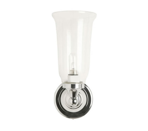 Burlington Light With Chrome Base And Clear Glass Vase Shade