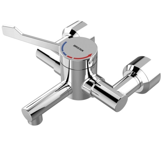 Bristan Commercial Wall Mounted Chrome Basin Mixer Tap