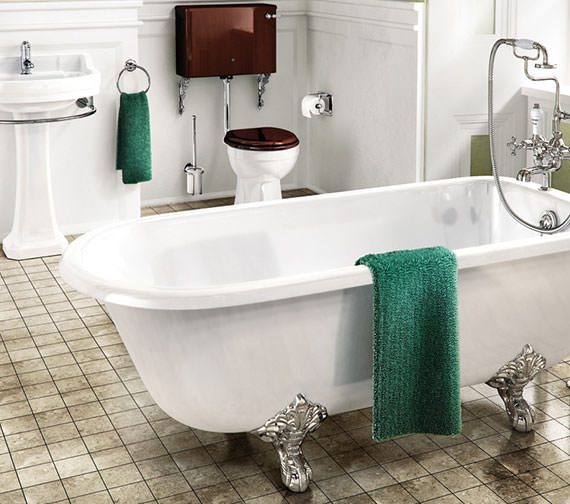 Burlington Blenheim 1700 x 750mm White Freestanding Single Ended Bath