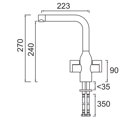 Bristan Wine Easyfit Kitchen Sink Mixer Tap Brushed Nickel