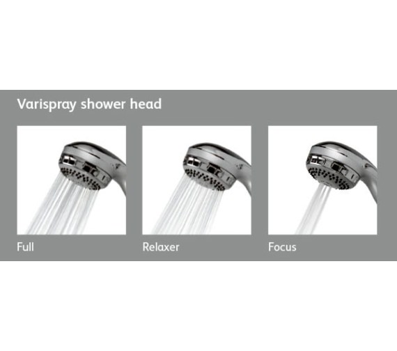 Aqualisa Varispray Fixed Head And Wall Arm
