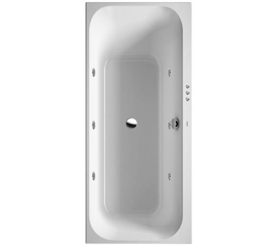 Duravit Happy D2 Built-In Bath Right Slope Jet-System