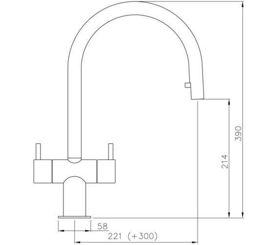 Abode Hesta Chrome Pull Out Kitchen Mixer Tap | AT1205 - Finishes Available