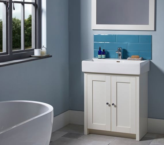 Tavistock Lansdown 600mm Semi-Countertop Vanity Unit - Linen White