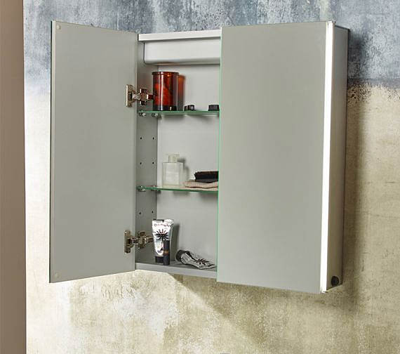 Tavistock Sleek Double Door Mirror Cabinet With LED Lighting