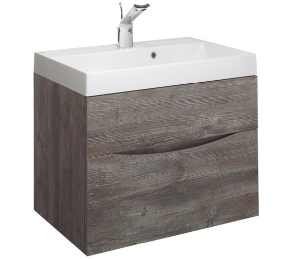 Bauhaus Glide II 700mm Driftwood Double Drawer Vanity Unit