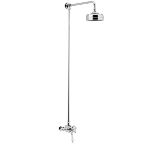 Heritage Hartlebury Exposed Chrome Thermostatic Shower Valve With Fixed Riser Kit