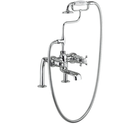 Burlington Tay Chrome Deck Mounted Thermostatic Bath Shower Mixer Tap