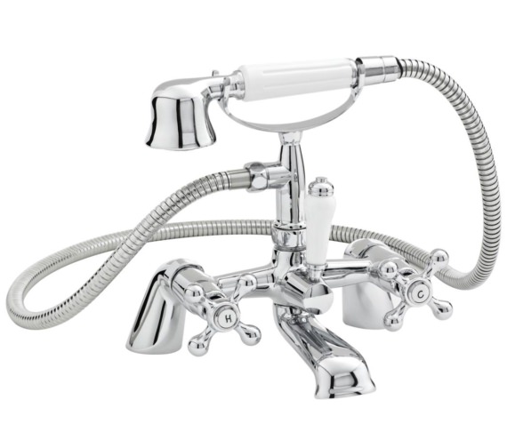 Nuie Viscount Chrome Bath Shower Mixer Tap With Small Handset