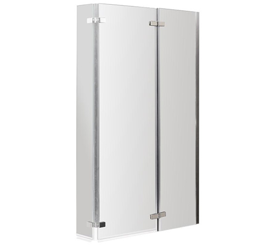 Nuie Quattro 800 x 1400mm Double Hinged Screen For Square Bath