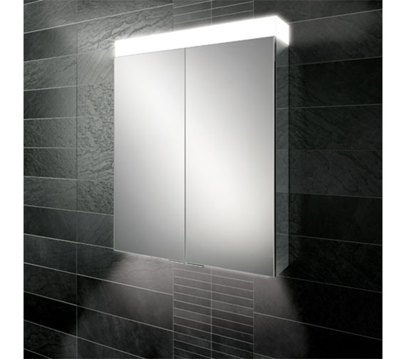 HIB Apex 750mm High Double Door LED Aluminium Mirror 47100