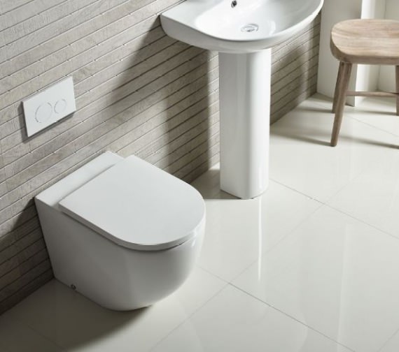 Tavistock Orbit Comfortable Back To Wall White WC With Soft Close Seat