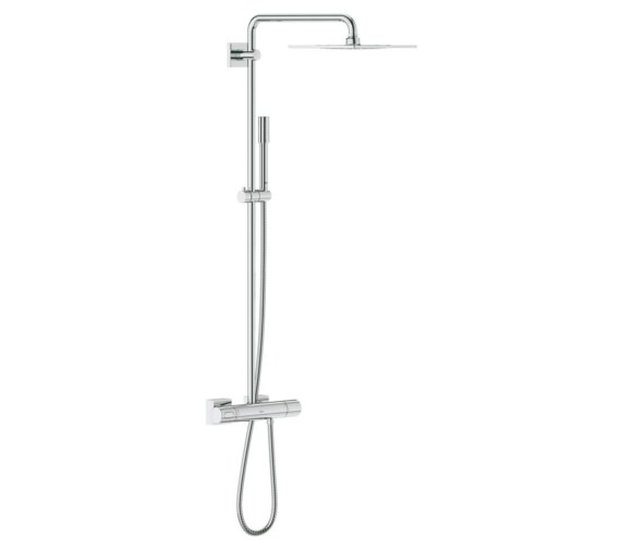 Grohe Rainshower F-Series Chrome Shower System With Thermostat For Wall Mounting