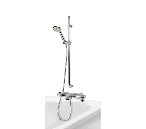 Aqualisa Midas 110 Chrome Thermostatic Bath Shower Mixer Tap With Slide