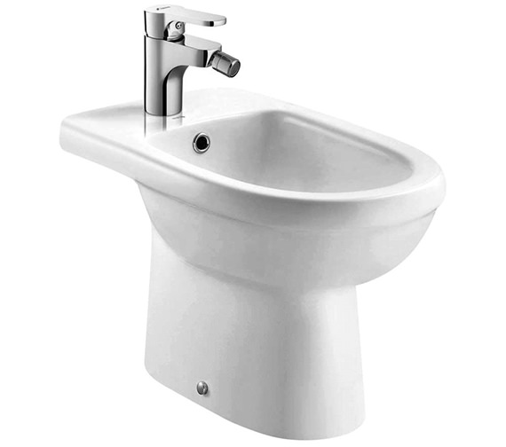IMEX Ivo White Floor Standing 1 Tap Hole Bidet - 600mm Projection