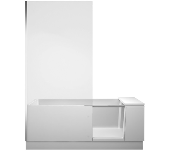 Duravit 1700 x 750mm Shower Bath With Transparent Glass - 700403