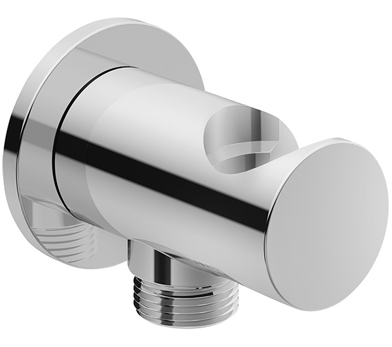 Duravit Wall Shower Hose Outlet With Handset Holder And Round Escutcheon
