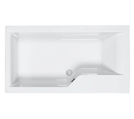 Carron Urban Swing Carronite Shower Bath White 1575 x 850mm - Left Handed