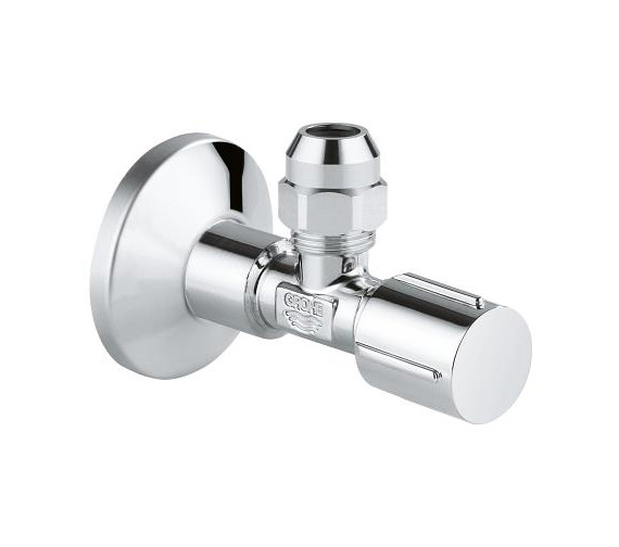 Grohe Chrome Angle Valve 1-2 Inch X 3-8 Inch