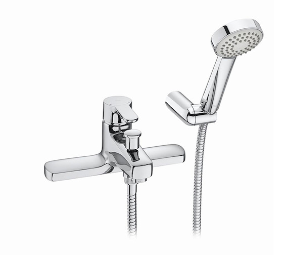 Roca L20 Deck Mounted Chrome Bath-Shower Mixer Tap With Kit