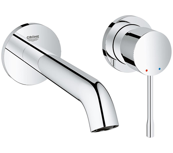 Grohe Essence New M-Size 2 Hole Wall Mounted Chrome Basin Mixer Tap